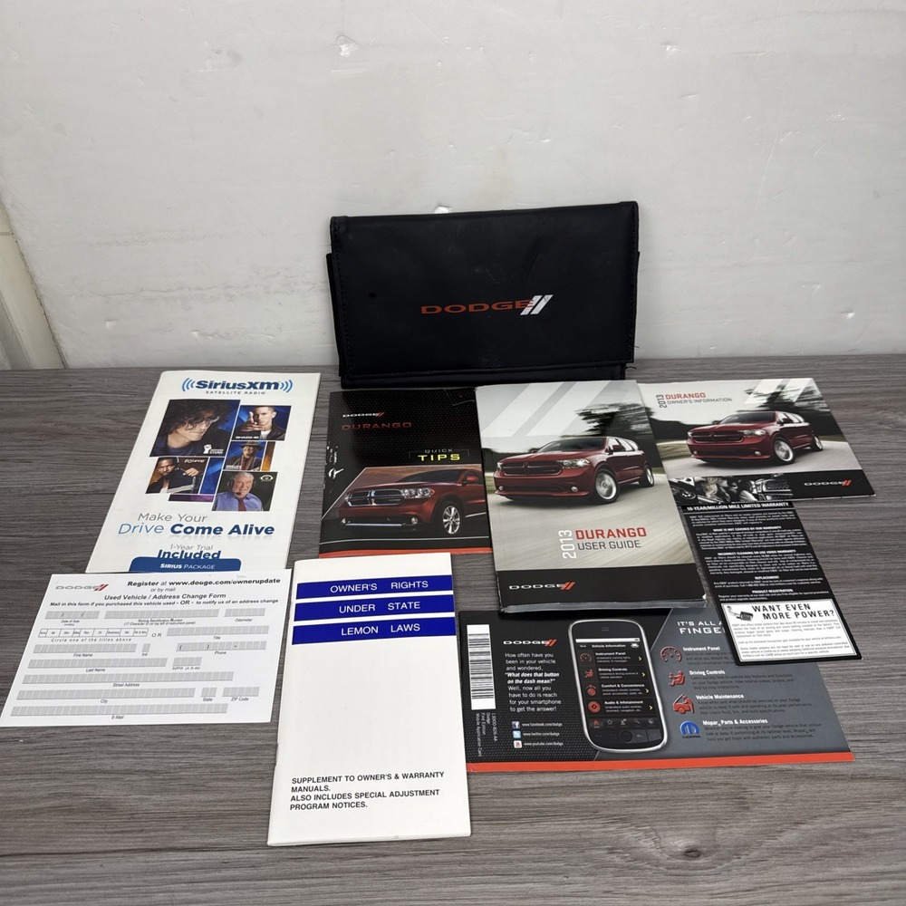 2013 Dodge Durango Owner's Manual Book Set 14 OM972